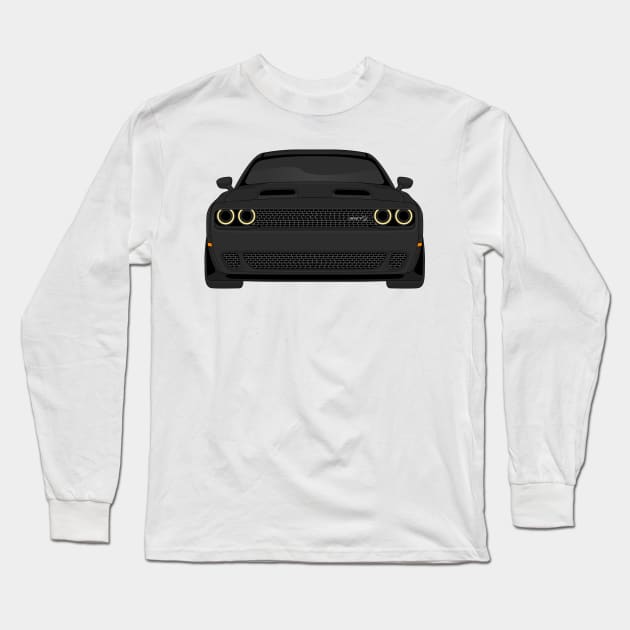 DODGE HELLCAT FRONT BLACK Long Sleeve T-Shirt by VENZ0LIC